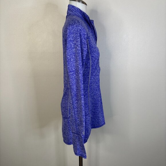 Athleta Running Wild 3.0 Half-Zip Pullover Small Heather Purple Long Sleeve - Picture 7 of 12